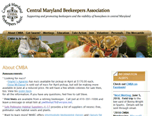 Tablet Screenshot of centralmarylandbees.org